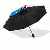 1pc Colorful Cats Automatic Folding Umbrella - 8-Rib Iron Frame, Windproof, Portable Sunshade with Plastic Handle for Travel & Outdoor Activ