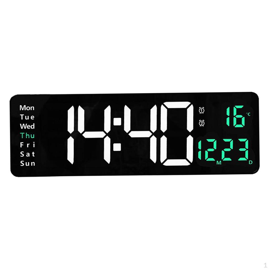 Digital Wall Clock, Alarm Clock Ten Level Brightness Adjustment Positive Function Hanging LED Clocks