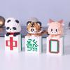 Tiger COS Orange Pear Mini Building Blocks Cute 3D Animal Mahjong Assembled Model Micro Bricks Figures Toy For Decor Toy