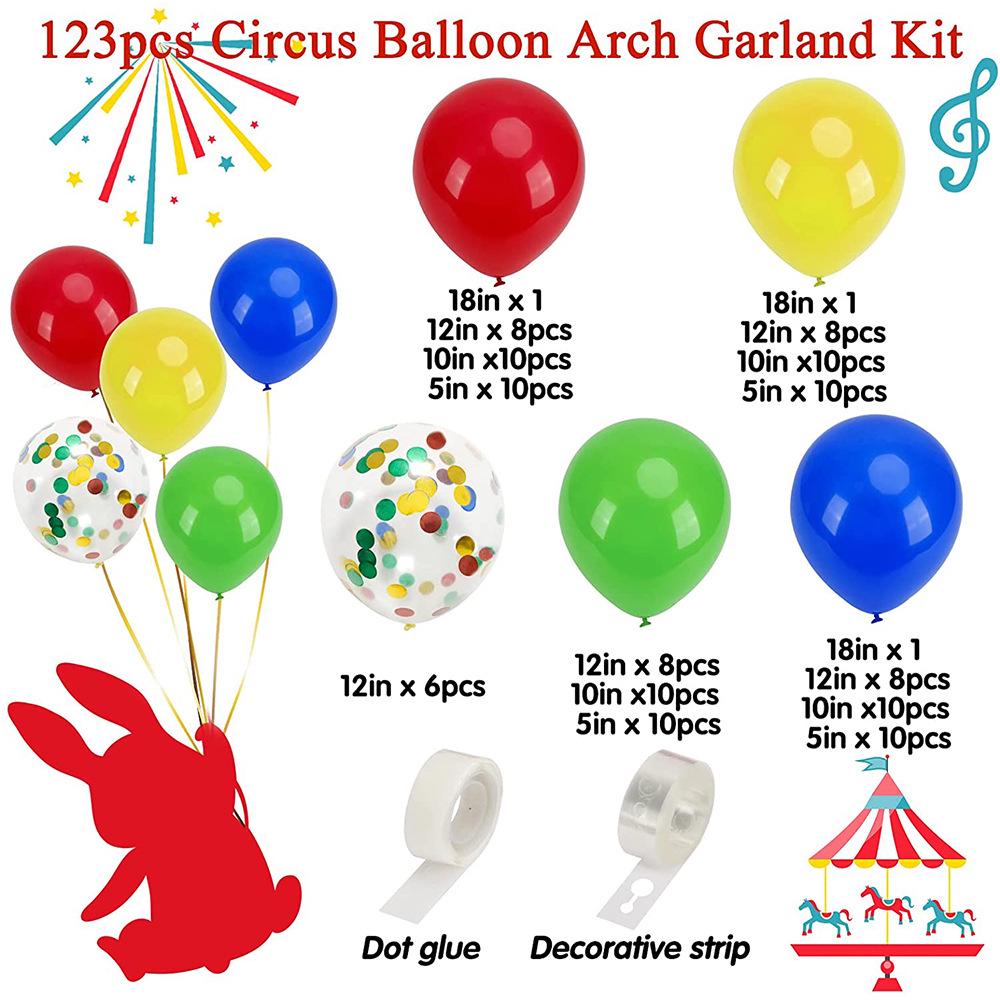 

Carnival Theme 12-Inch Colorful Balloon Set for Birthday Party Decor