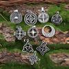 Rune Multi-Style Stainless Steel Amulet Shield Knot&Compass Pendant Necklace Men's and Women's Accessories Party Gift