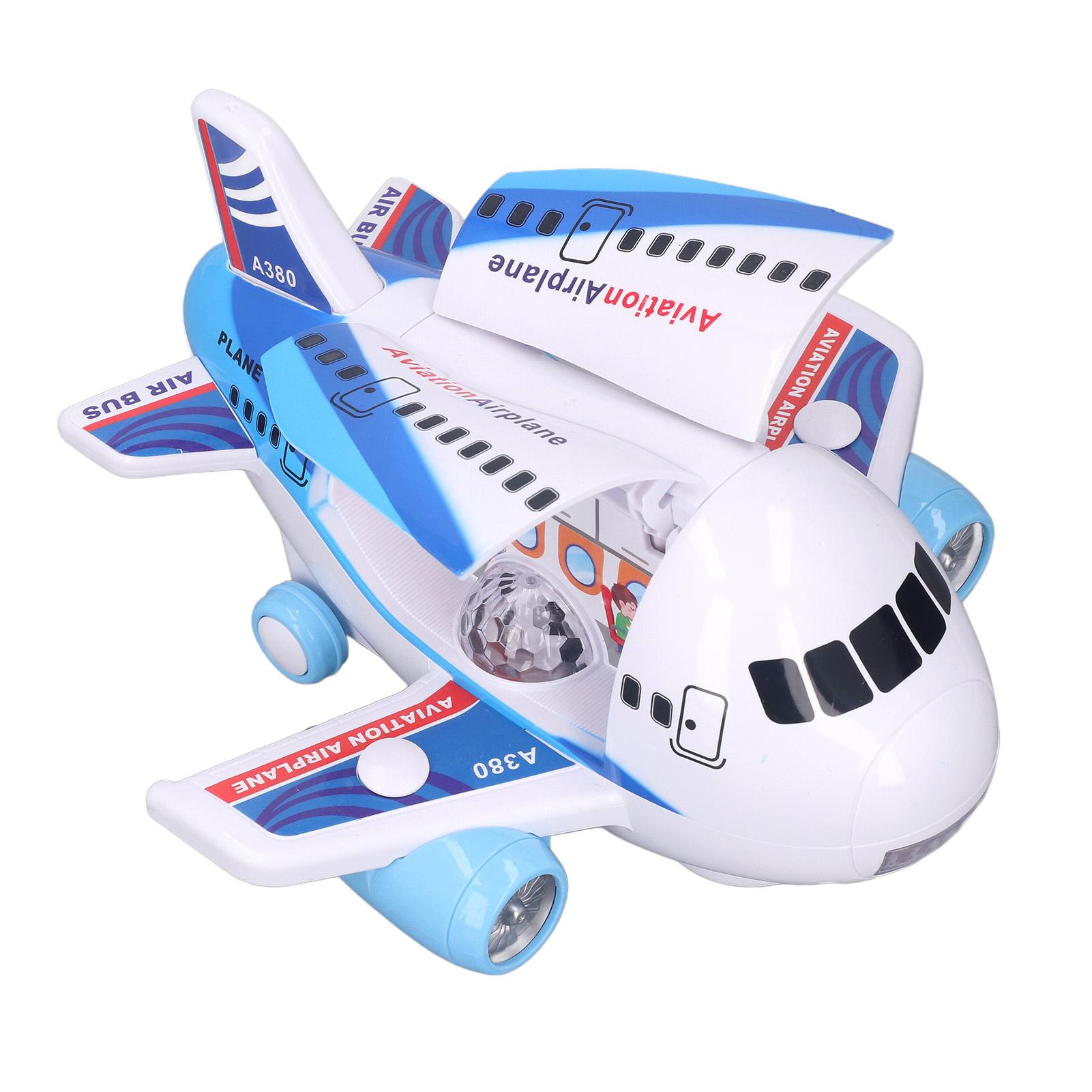 

Kids Electric Airplane Toy Lights Music Openable Door High Simulated Aircraft Model with Water Mist Spray