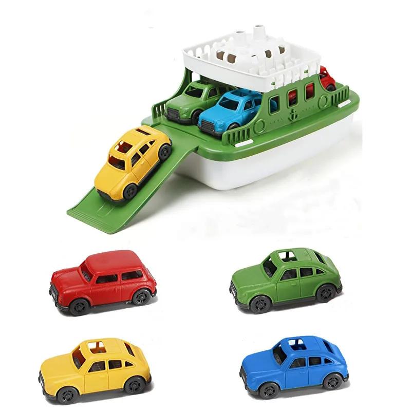 

Toys Kids Toy Floating Vehicle Bathtub Bathroom Pool Beach Toy Set for Toddlers Ferry Boat with 4 Mini Car зелений