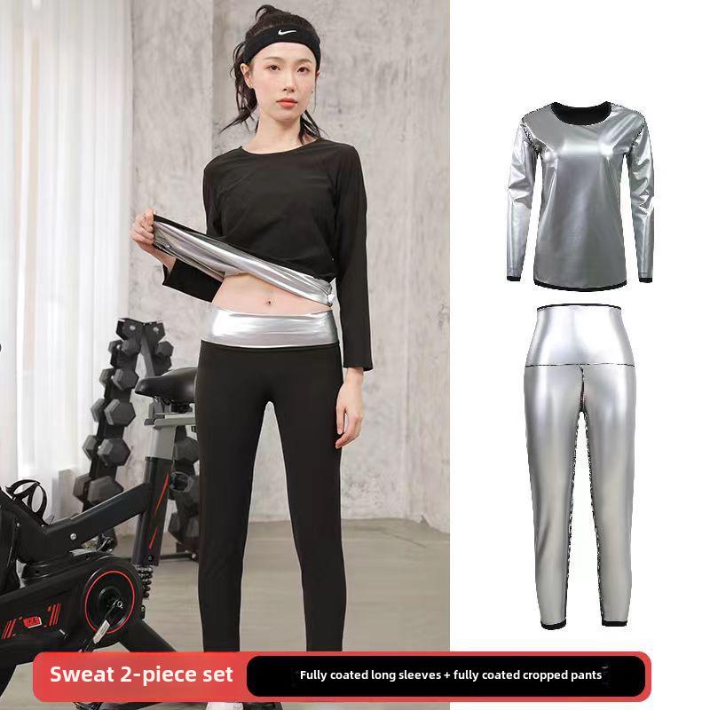 Women's Full-Coated Sweat Suit: Vest & Top Sports Set for Running and Fitness - Large Size