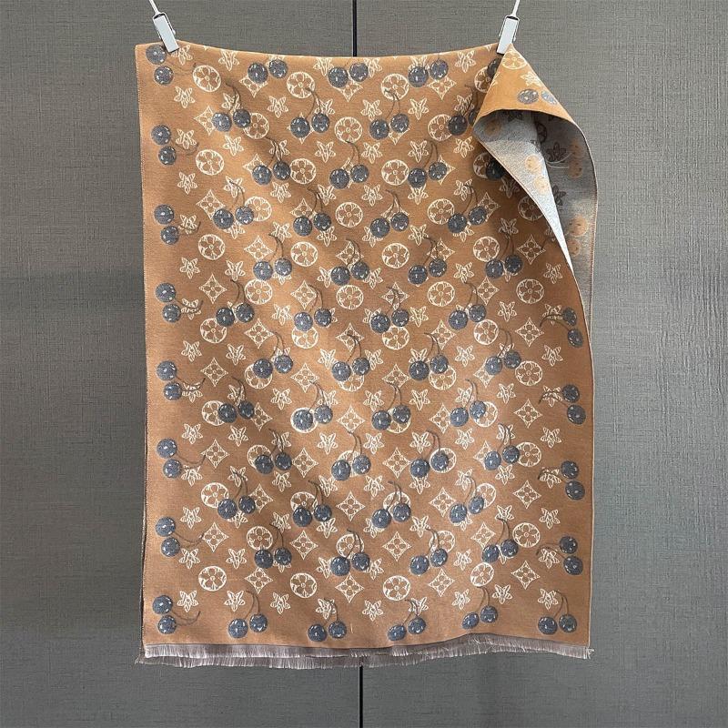 Autumn new women's fashion scarf retro splicing contrasting color cashew nut flower jacquard scarf to keep warm and cold