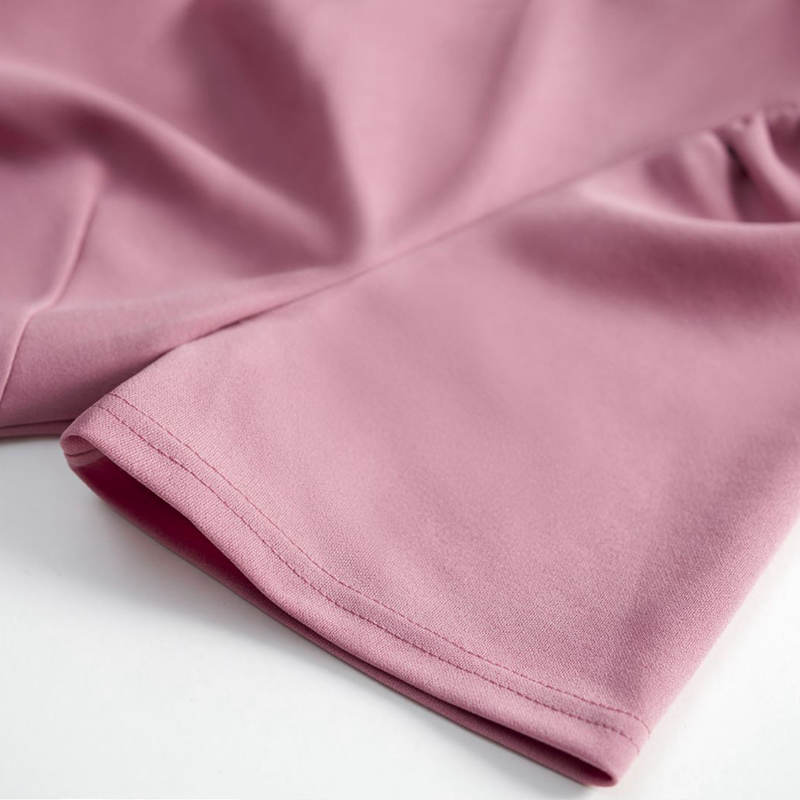 Women's Solid Color Summer Temperament Commuter Crew Neck Short Sleeve Mediumn Long Dress