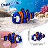 3D Printed Articulated Clownfish Toy Poseable Animal Figure Creative Decoration for Kids