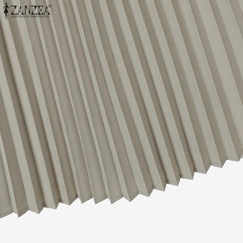 ZANZEA Women Short Sleeve Blouse and Skirts Summer Two Piece Suit Sets