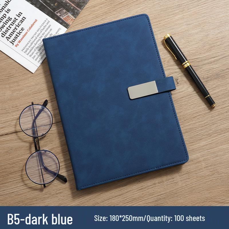 A5 Business Notebook Gift Set: Custom Leather-Feel Buckle Style Diary