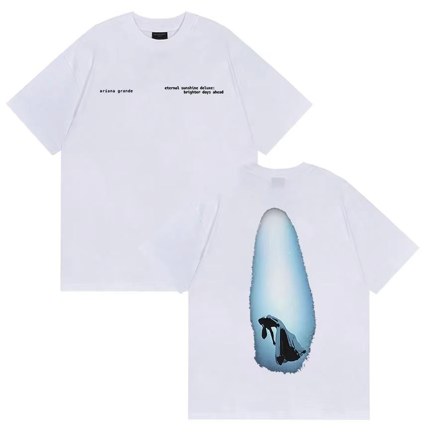 Ariana Grande Brighter Days Ahead Album Merch T-shirt Men and Women Summer Cotton Clothing Short Sleeved Tee