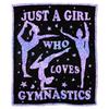 Love Gymnastics Fleece Throw Home Decor Soft Cozy Blanket Bed Couch Sofa for Girls Boys Teens Blanket 50"X40"