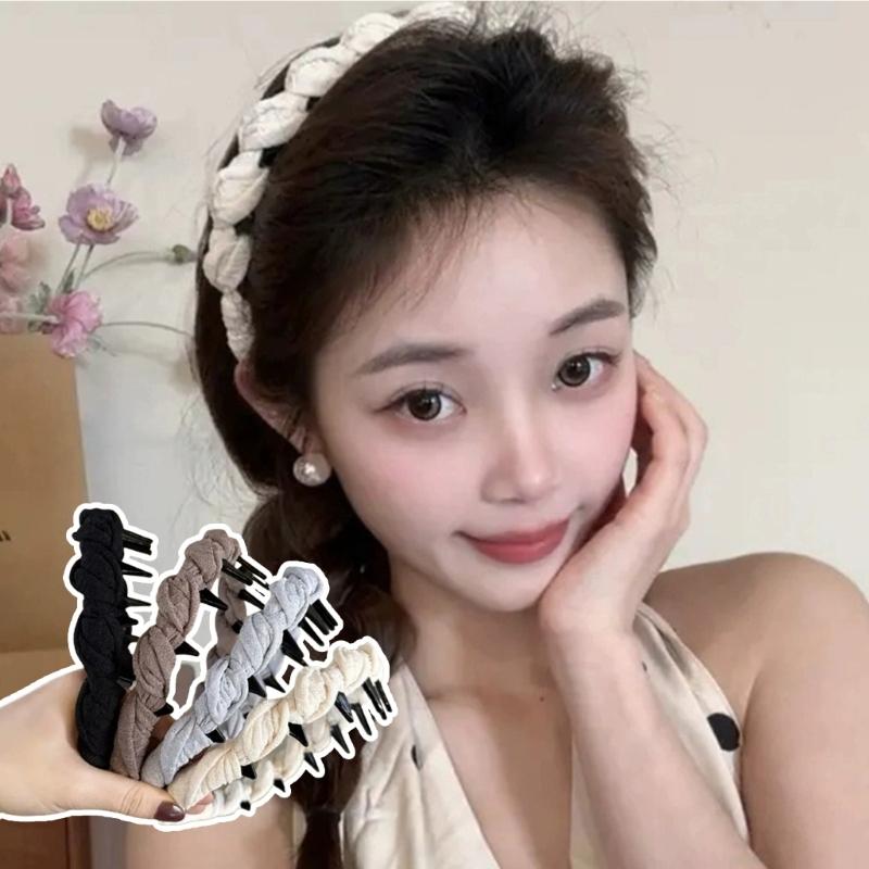 4PCS Slip Hair Bands Design Lightweight Headbands For Workouts Office ABS Hair Accessories