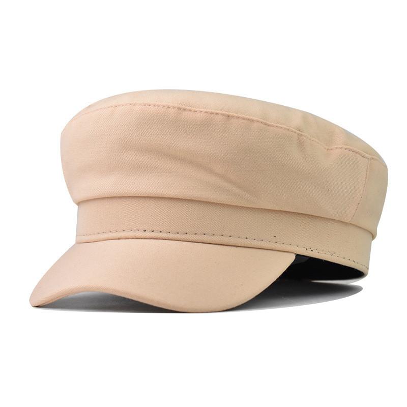 Beret Color Solid Hat Unisex Cotton Winter Knitted Flat Cap For Wear Outdoor