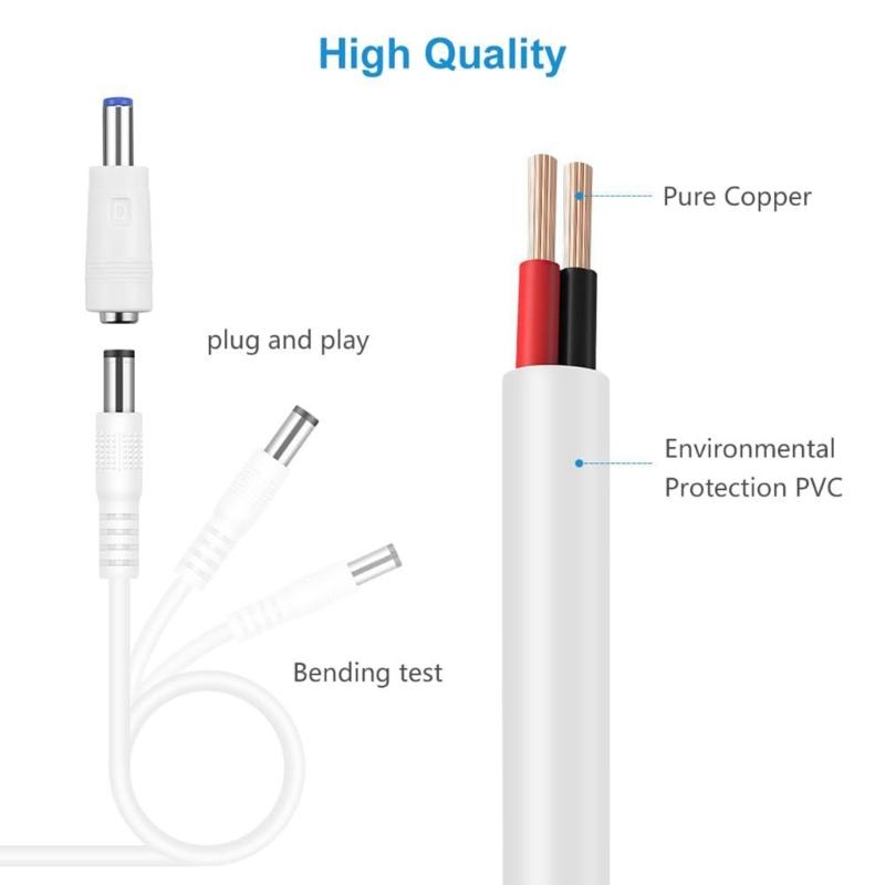 Usb To DC5V Power Cord Multifunctional with DC5.5x2.1 5.5x2.5 4.0x1.7 8pcs Plugs 8-In-1 USB toDC Charging Cable