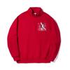 Li Ning Daily Prosperity Series Loose Ancient Style Pullover Solid Color Stand Collar Sweatshirt Men Sweatshirt Samba-Red AWDV765-3