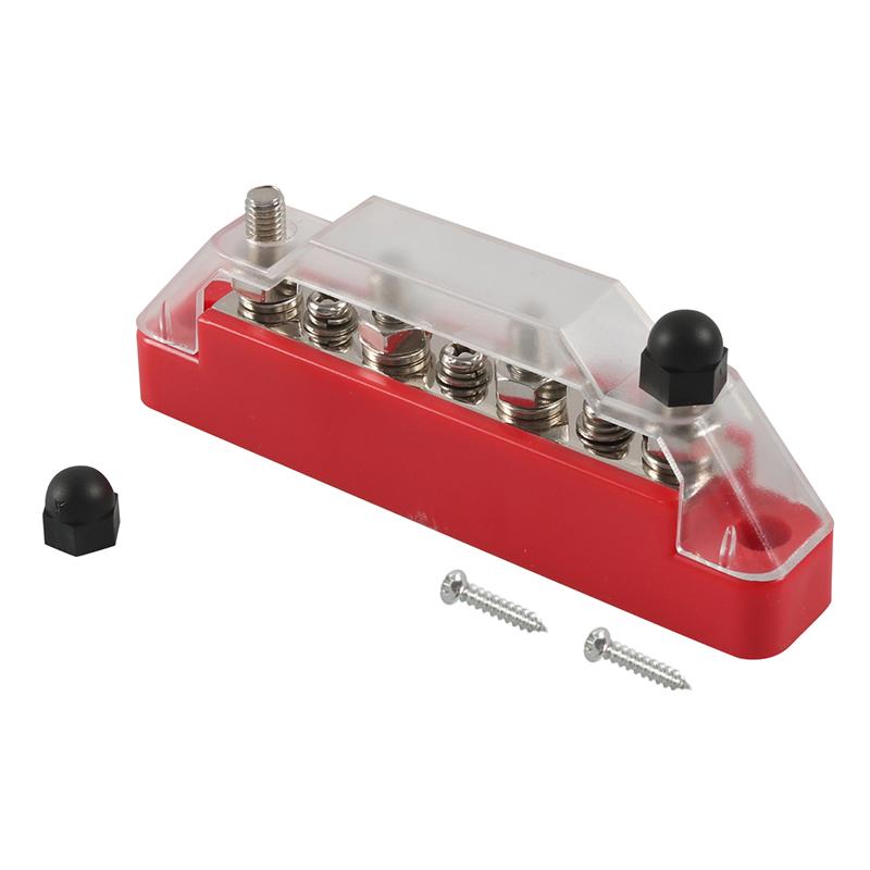 Positive Negative Battery Bus Bar Power 12V Distribution Block 4 X M6 Car Terminal Block Studs 3 X M4 Terminal Bus for RV Boat