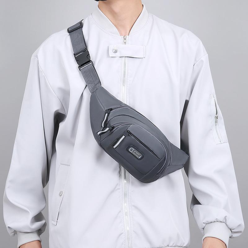 Herren Fitness Hüfttasche mit großem Fassungsvermögen, tragbar, diebstahlsicher, ultradünn, kleine Brusttasche, Sport, Outdoor, Freizeit, Laufen, Bauchtasche