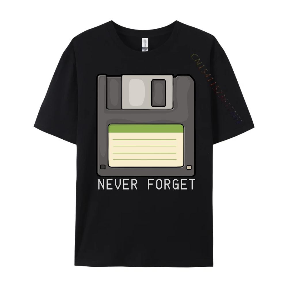 Funny Floppy Disk For Never Forget Computer T Shirt Men 100 Cotton Anime National Flag Day Graphic Tshirts