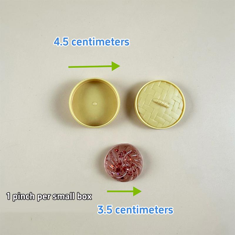 Colorful Crystal Steamed Bun Squishy Stress Reliever Dumpling With Steamer Basket Sensory Fidget For Student Desk Calming Gadget