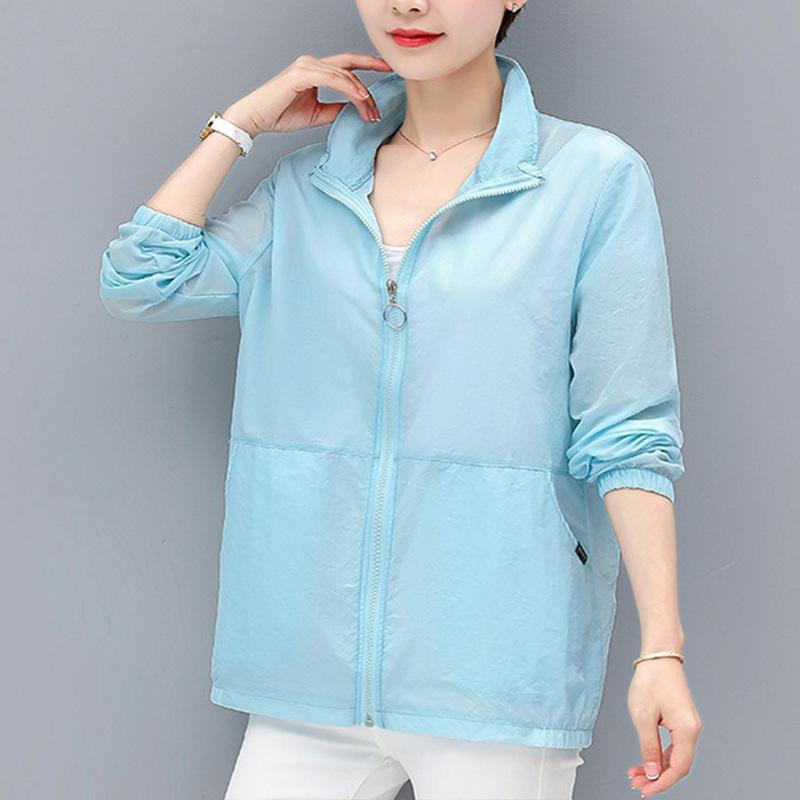 Sun Protection Clothing Women's Jacket Summer Lightweight Loose Large Size Cardigan Hooded Casual Sun Protection Clothing