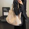 Simple Embroidery Letter Handbag Inner Pocket Elegant Shoulder Bag  Student Class