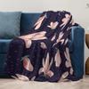 Waterproof Fleece Blanket Floral Watercolor Lilies Pink Red Small Throw Blanket for Kids Teens Adults Gift