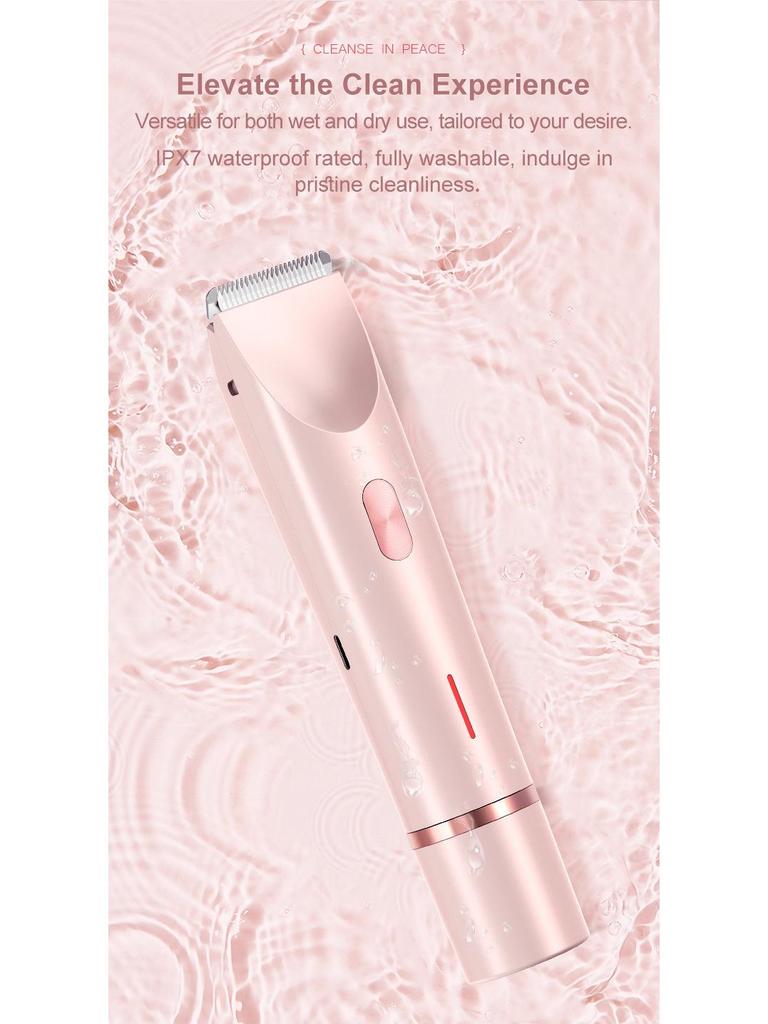 Double-Head Electric Epilator - Women's Intimate Shaver for Pubic Hair Removal