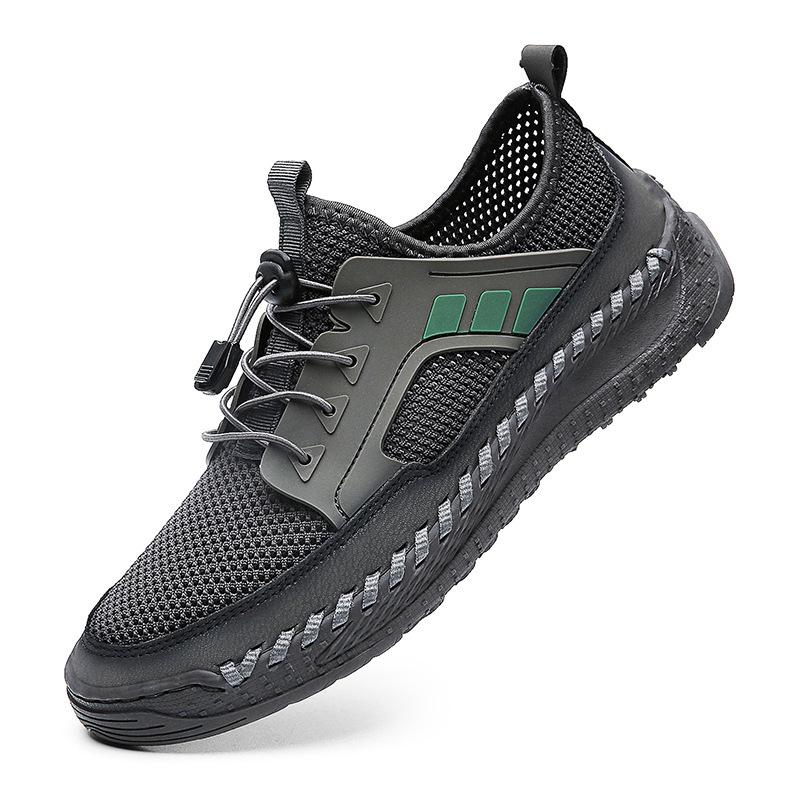 2025 large size summer new sports and leisure shoes men's lightweight mesh shoes breathable thin hollow mesh shoes