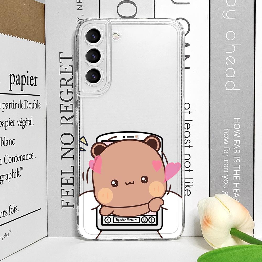 

Забавный Мультяшный Panda Couple Bubududu Прозрачный Чехол для Телефона для Vivo 50 Lite V30 V27 V25 V23 Pro Y36 Y29 Y76 Y75 Y100 Влюбленные Мягкий Чехол vivo Y28 4G