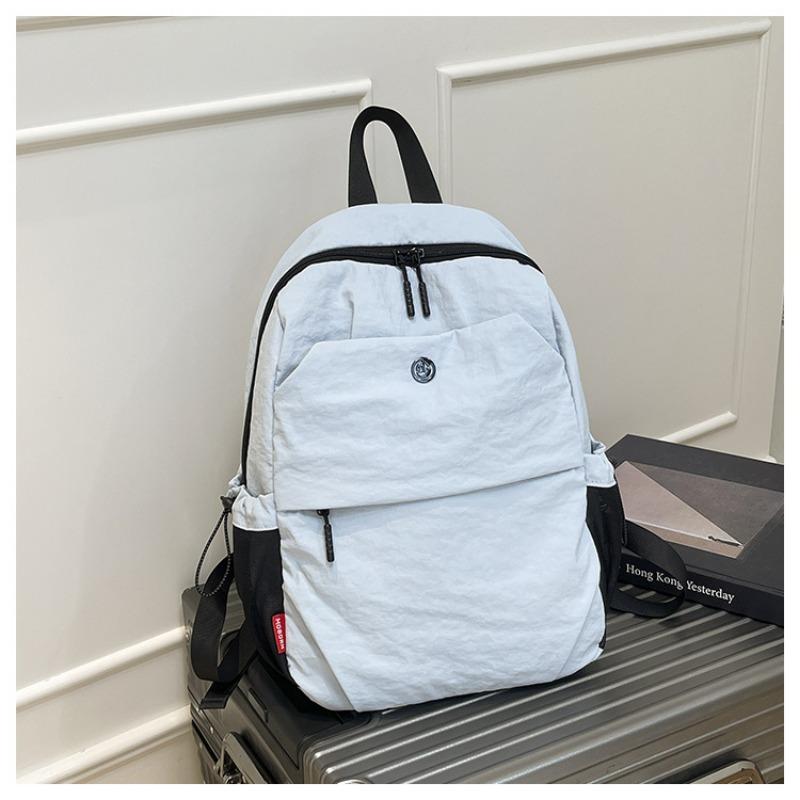 Leisure travel backpack niche trend women summer solid color new student class backpack