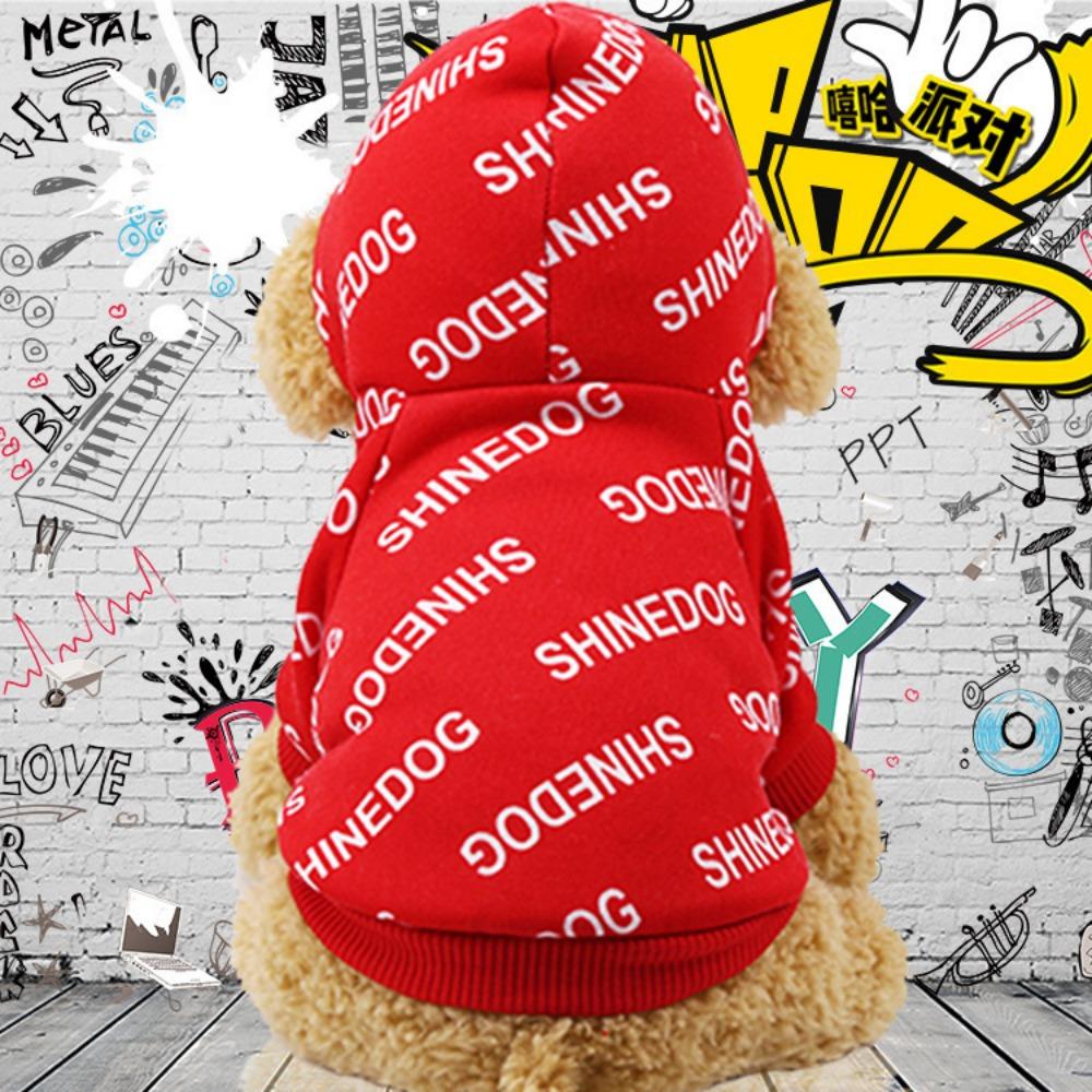 Autumn and winter dog fleece sweater trendy brand two feet sports wind pet dog dog cat clothes outdoor products