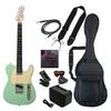 Fotogene E-Gitarren-Lichtset TL-Typ Surf Green Weich Anfänger-TL-180/SFG [Inklusive Tasche/Kabel/Mini-Verstärker/Stimmgerät/Gurt/Plektren/Plektrum]