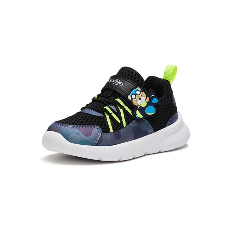 Anta Comfortable Daily Non-Slip Shock Absorbing Low-Top Walking Shoes Baby Shoes Black A312310050-1