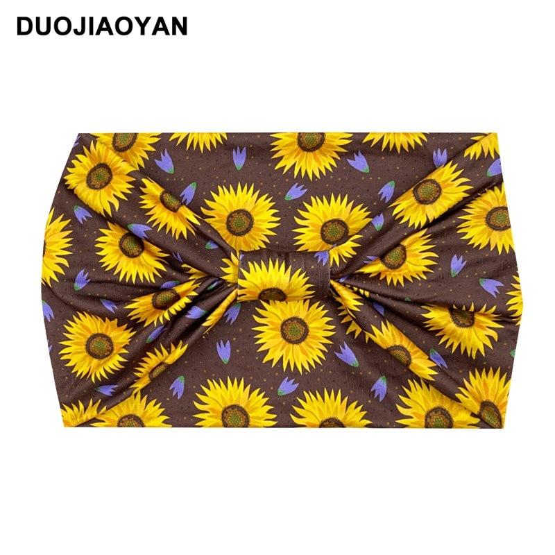 Knot Headband, Color Blocked Pattern Printed Sports Headband, Fashionable Polka Dot Wide Edge Elastic Headband