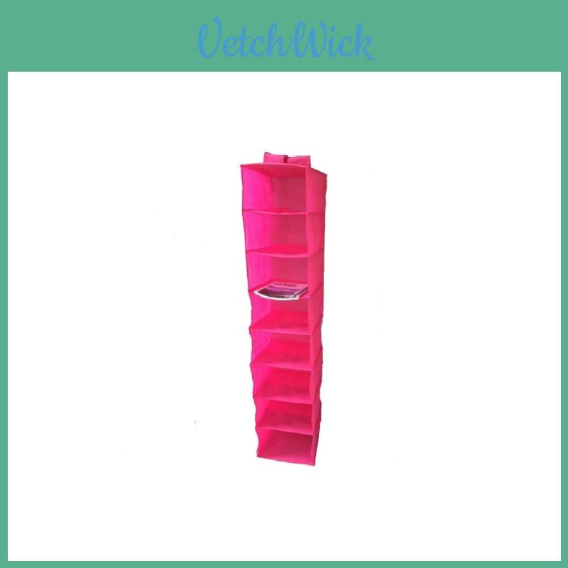8tier Nonwoven Hanging Shoe Organizer For Closet Storage And Home Organization