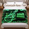 Music Guitar Theme Soft Blanket Personalized Custom Name Text Print Warm Blanket Home Sofa Bedroom Decor