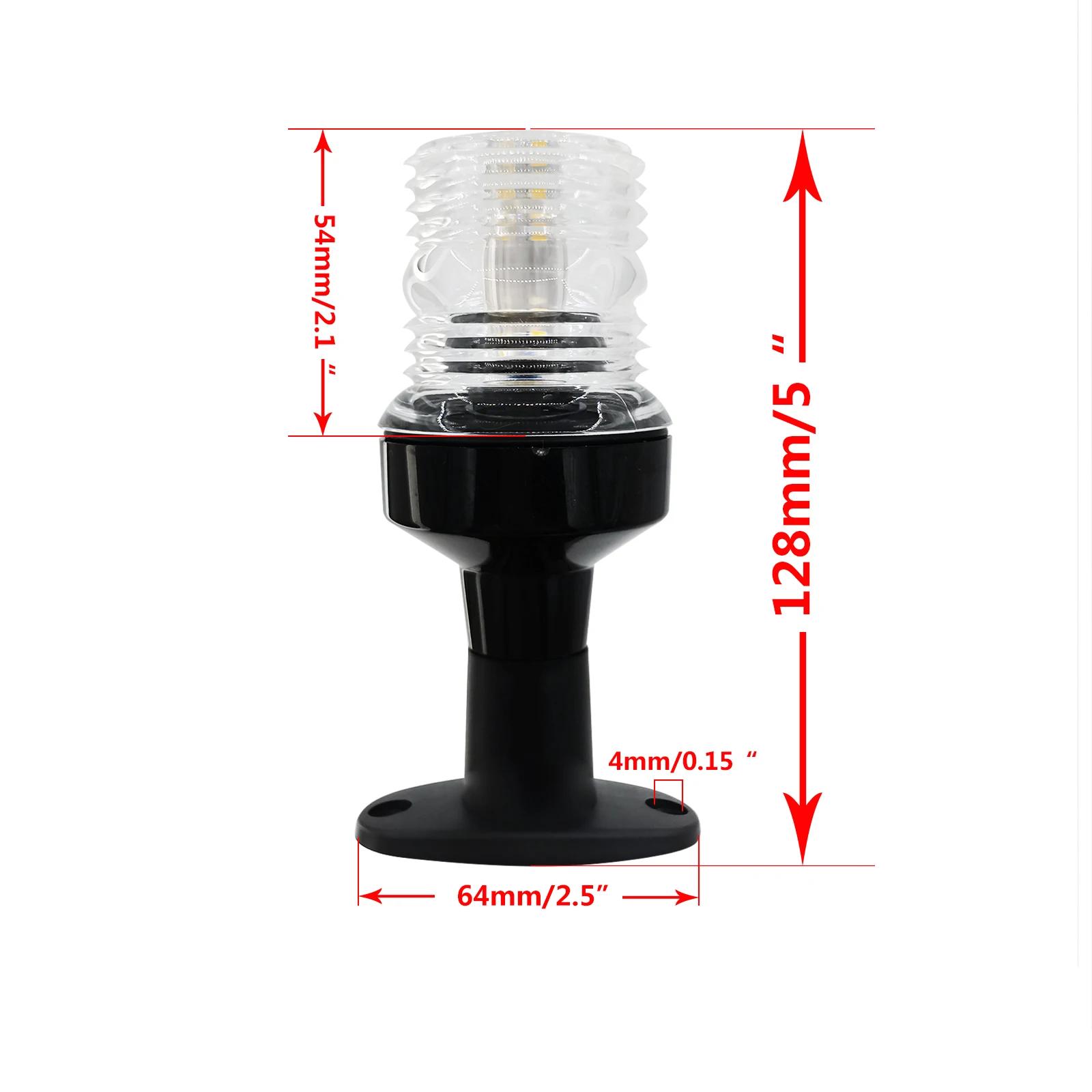 Marine black nylon pole light LED navigation signal stern navigation mast light 12-24V 128mm yacht boot accessoires 1pcs