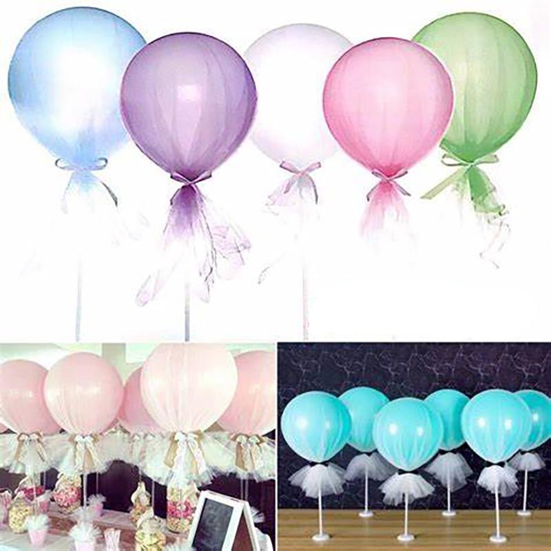 6pcs Balloon Stand Base Balloon Holder Column Support for Adult Kids Birthday Party Wedding Table Decoration Baby Shower Favors