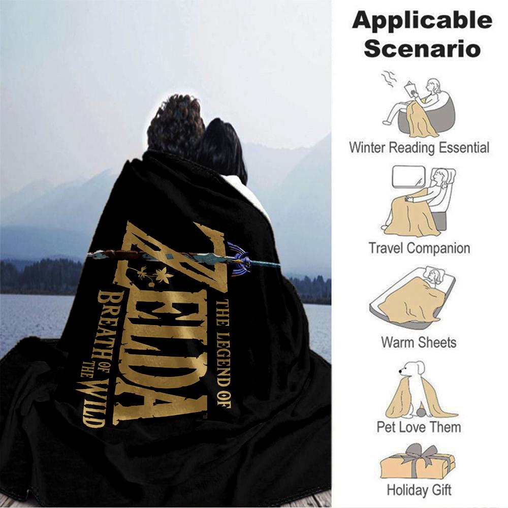 Zelda'S Wild Adventure Blanket Soft Throw Blanket For Home Bedroom Bed Sofa Travel Office Solid Christmas Blanket