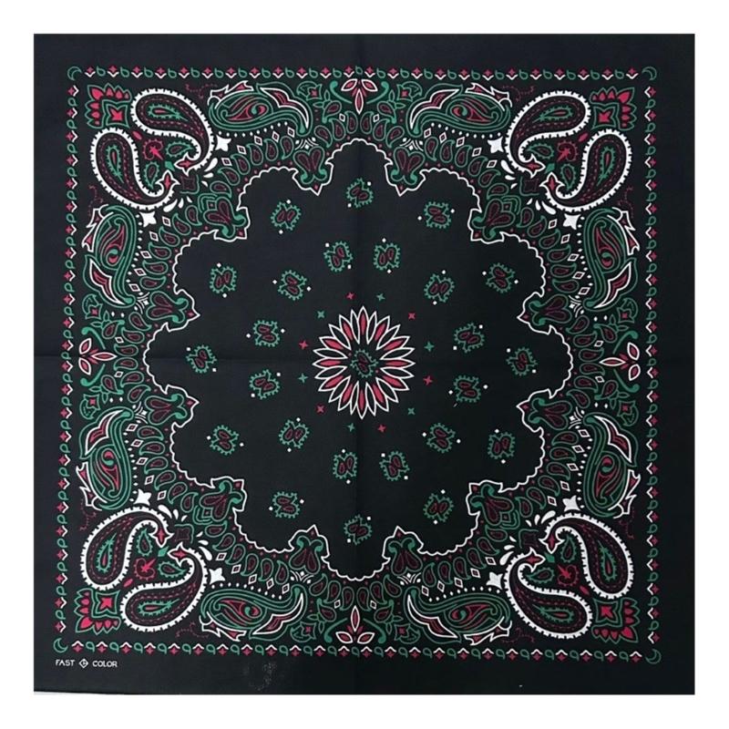 Bandana Classique Motif Cachemire Occidental Foulard de Tête pour le Sport et l'Activité de Plein Air Accessoire Hiphop