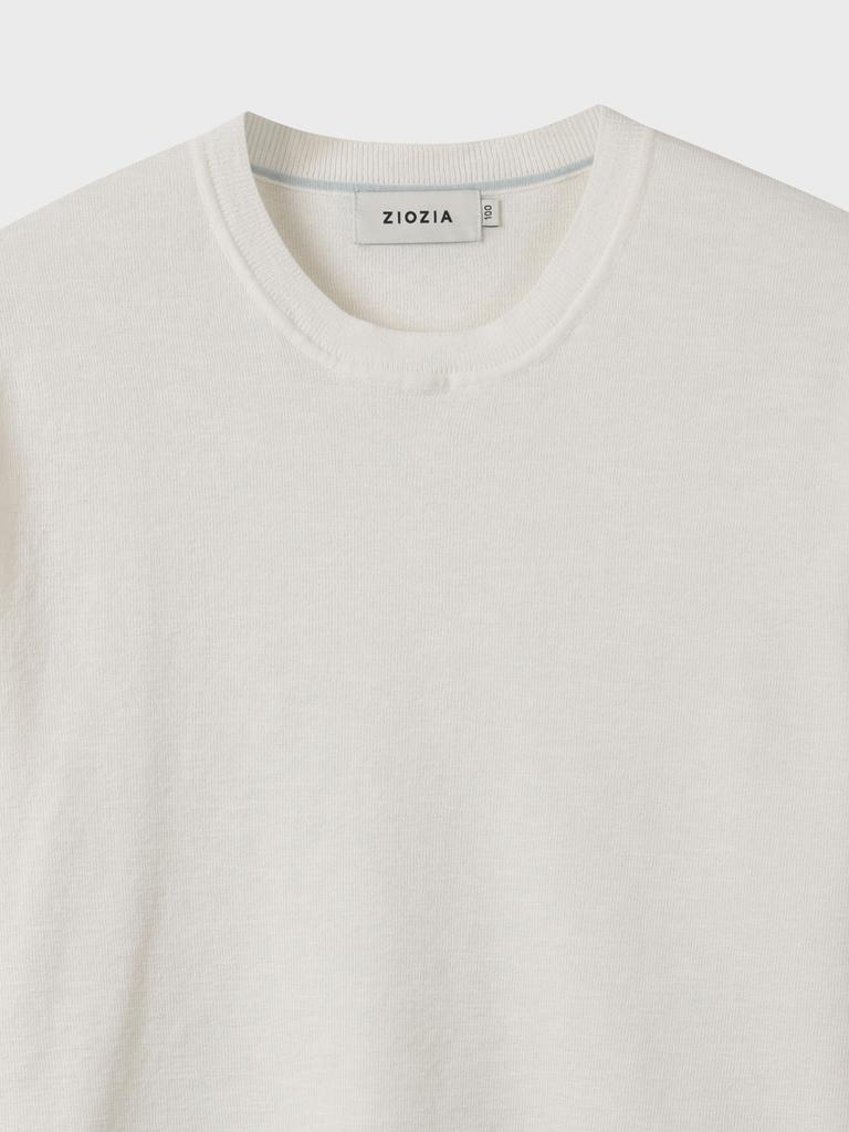 ZIOZIA Men'S Slub Short Sleeve Sweater_Abg2Er1101Wt