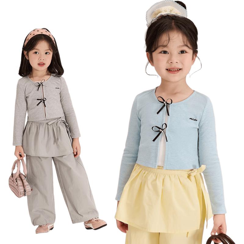 LUSON Baby Girl Bowknot Casual Jacket 130