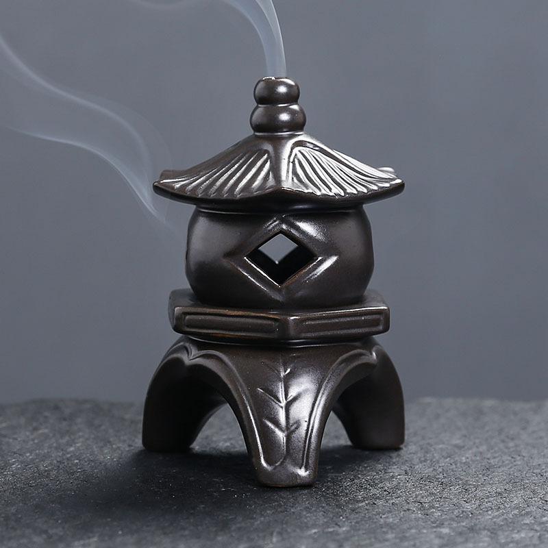 1pc Mini Ceramic Lighthouse Tower Incense Burner, Perfect for Indoor Aromatherapy, Ideal for Home Decor (Without Incense)