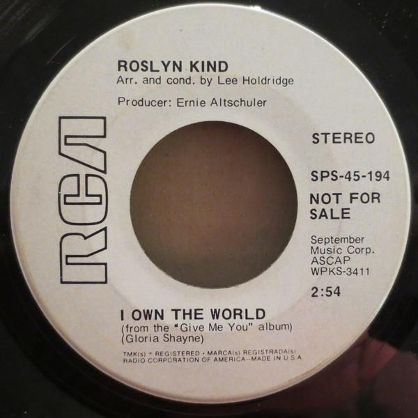 

7inch Record ROSLYN KIND - I Own The World SPS45194 RCA 1969 US Pop Used