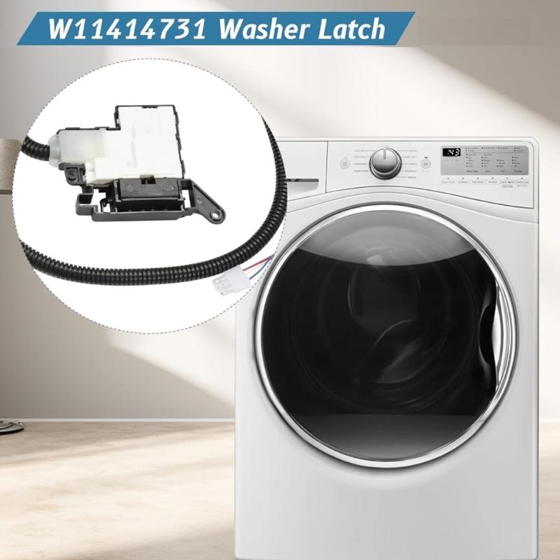 Washer Latches Assembly Plastic W11414731 Efficient for Various Models Ensuring Secure Operation Washer Maintenance