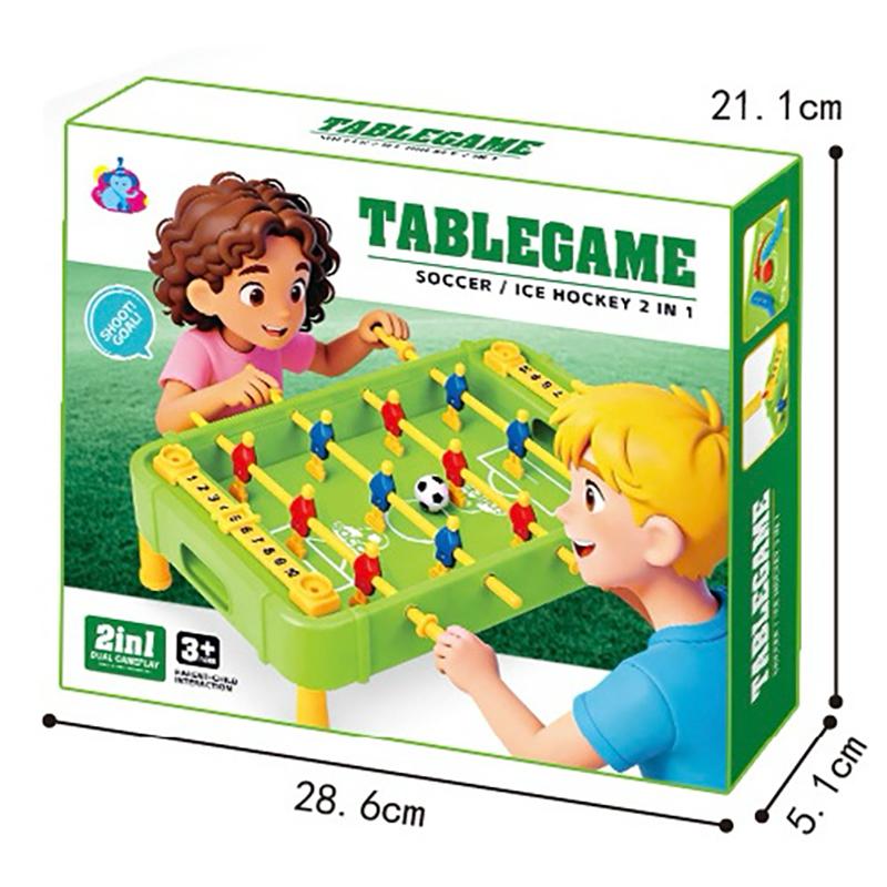 

Toys Sports Mini Football Table Board Games 2 in 1 Soccer Ice Hockey Arcade Combo Games Indoor Family Interaction Games Children