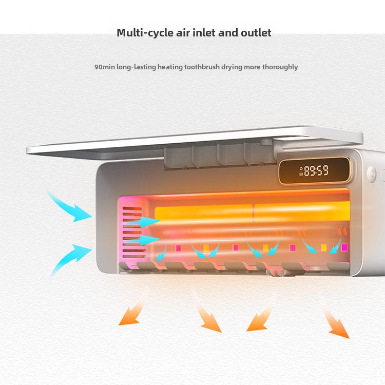 Wandmontierter elektrischer Zahnbürstensterilisator mit UV-Licht & automatischer Trocknung