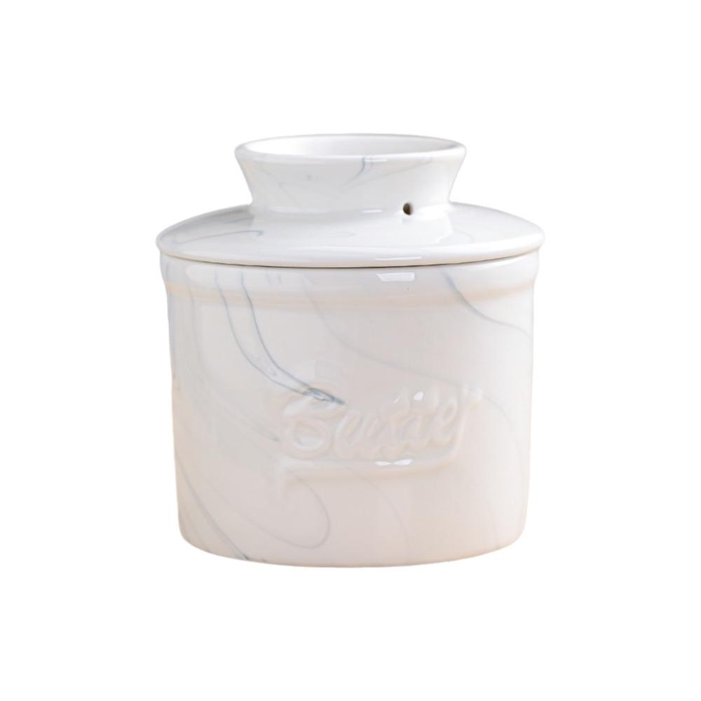 Keep Fresh Ceramic Butter Crock Large Capacity Butter Storage Container Round Butter Box Farmhouse