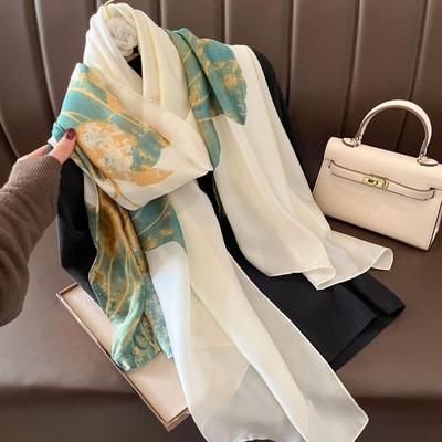 2023 New Silk Scarf, Long New Silk Scarf, Vacation Fashion Sunscreen Scarf