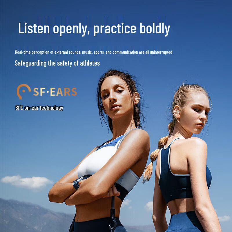 OKSJ Open-Ear Clip-On Wireless Sports Bluetooth Headphones